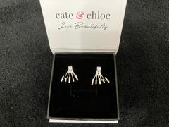 Cate & Chloe Angelina 18k White Gold Plated Stud Earrings with Round Cut CZ Drop Claw Design Review