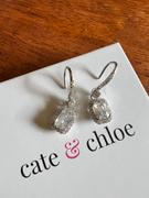 Cate & Chloe Athena 18k White Gold Plated Halo Drop Earrings with Dangling CZ Crystals Review