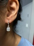 Cate & Chloe Athena 18k White Gold Plated Halo Drop Earrings with Dangling CZ Crystals Review