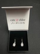 Cate & Chloe Athena 18k White Gold Plated Halo Drop Earrings with Dangling CZ Crystals Review