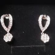 Cate & Chloe Brynn 18k White Gold Plated Simulated Diamond Dangle Stud Earrings Review