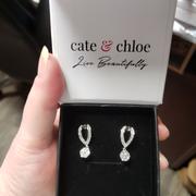 Cate & Chloe Brynn 18k White Gold Plated Simulated Diamond Dangle Stud Earrings Review