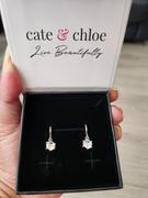 Cate & Chloe Davina 18k White Gold Plated Hoop Dangle Earrings with Crystals Review