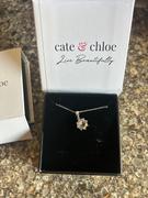 Cate & Chloe Eden Pure 18k White Gold Plated Pendant Necklace with Solitaire Round Cut Swarovski Crystal Review