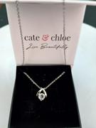 Cate & Chloe Eloise 18k White Gold Plated Pendant Necklace with Round Crystal Review