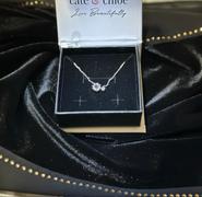 Cate & Chloe Emma 18k White Gold Plated 2-Stone Crystal Pendant Necklace Review