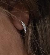 Cate & Chloe Erin Adored 18k White Gold Plated Half Hoop Earrings with Crystals Review