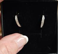 Cate & Chloe Erin Adored 18k White Gold Plated Half Hoop Earrings with Crystals Review