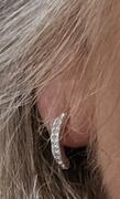 Cate & Chloe Erin Adored 18k White Gold Plated Half Hoop Earrings with Crystals Review