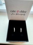 Cate & Chloe Erin Adored 18k White Gold Plated Half Hoop Earrings with Crystals Review