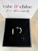 Cate & Chloe Erin Adored 18k White Gold Plated Half Hoop Earrings with Crystals Review