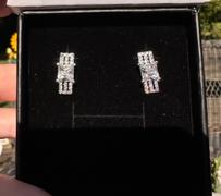 Cate & Chloe Fiona 18k White Gold Stud Earrings with Princess Cut Crystals Review