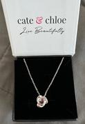 Cate & Chloe Harmony Peaceful 18k White Gold Plated Necklace with a Sparkling Solitaire Round Cut Swarovski Crystal Review