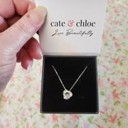 Cate & Chloe Harmony Peaceful 18k White Gold Plated Necklace with a Sparkling Solitaire Round Cut Swarovski Crystal Review