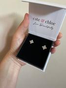 Cate & Chloe Macie 18k White Gold Plated Cluster Crystal Stud Earrings Review