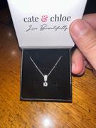 Cate & Chloe Monroe 18k White Gold Pendant Necklace with Round Cut Crystals Review