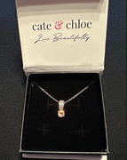 Cate & Chloe Monroe 18k White Gold Pendant Necklace with Round Cut Crystals Review