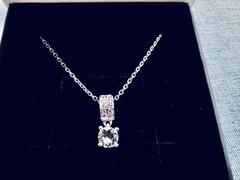 Cate & Chloe Monroe 18k White Gold Pendant Necklace with Round Cut Crystals Review