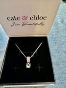 Cate & Chloe Monroe 18k White Gold Pendant Necklace with Round Cut Crystals Review