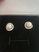 Cate & Chloe Nina 18k White Gold Classic Pearl Stud Earrings with Swarovski Crystal Halo Review