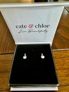 Cate & Chloe Parker 18k White Gold Plated Crystal Teardrop Stud Earrings Review