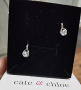 Cate & Chloe Parker 18k White Gold Plated Crystal Teardrop Stud Earrings Review