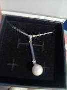 Cate & Chloe Tatum Dignified 18k White Gold Plated Pearl Pendant Necklace Review