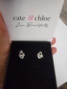 Cate & Chloe Eloise Modest 18k White Gold Plated Stud Halo Earrings with Solitaire Round Cut Swarovski Crystals Review