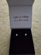 Cate & Chloe Clara 18k Gold Plated Stud Earrings with Solitaire Round Cut Simulated Diamond Crystal Review