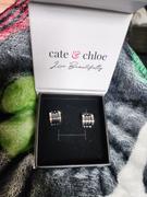 Cate & Chloe Kali Wondrous 18K White Gold Half Hoop Earrings With Ceramic Inlay Review