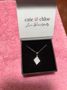 Cate & Chloe Lennon Esteemed 18k White Gold Diamond Shaped Pendant Necklace with Swarovski Crystals Review