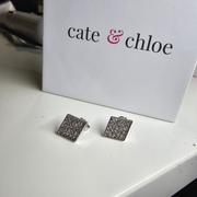 Cate & Chloe Lennon18k White Gold Plated Diamond Shaped Stud Earrings Review