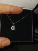 Cate & Chloe Raylee Brilliant 18k White Gold Plated Halo Pendant Necklace with Swarovski Crystals Review