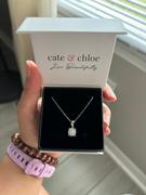 Cate & Chloe Raylee Brilliant 18k White Gold Plated Halo Pendant Necklace with Swarovski Crystals Review