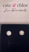 Cate & Chloe Ellee 18k White Gold Plated Stud Earrings with Simulated Diamond Crystals Review