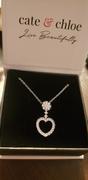 Cate & Chloe Brynn Sophisticated 18k White Gold Plated Heart Pendant Necklace Review