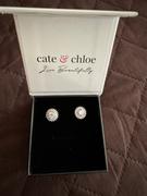 Cate & Chloe Cordelia 18k White Gold Plated Stud Earrings with Round Cut Crystals Review