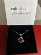 Cate & Chloe Infinity 18k White Gold Plated Birthstone Flower Necklace with Simulated Diamond Crystals Review