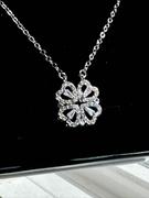 Cate & Chloe Kendra 18k White Gold Plated 2-in-1 Heart/Clover Pendant Necklace with Crystals Review