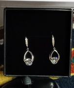 Cate & Chloe Brenda 18k White Gold Drop Earrings with Swarovski Crystals Review