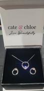 Cate & Chloe Dahlia “Blossom” 18k White Gold Plated Simulated Diamond Crystal Necklace and Earrings Jewelry Set Review