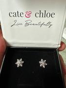 Cate & Chloe Sunny 18k White Gold Plated Crystal Stud Earrings for Women Review