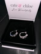 Cate & Chloe Sawyer 18k White Gold Plated Crystal Hoop Earrings for Women Review