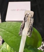 Cate & Chloe Lauren 18k White Gold Plated Crystal Hoop Earrings for Women Review