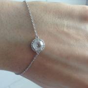 Cate & Chloe Blake 18k White Gold Plated Crystal Halo Bracelet Review