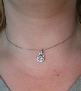 Cate & Chloe Bernadette 18k White Gold Plated Crystal Teardrop Necklace Review
