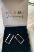Cate & Chloe Annalise 18k White Gold Plated Silver Hoop Earrings Review