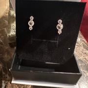 Cate & Chloe Ellie Light 18k White Gold Plated Stud Drop Earrings with Swarovski Crystals Review