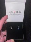 Cate & Chloe Ellie Light 18k White Gold Plated Stud Drop Earrings with Swarovski Crystals Review