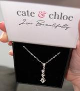 Cate & Chloe Delilah 18k White Gold Plated Drop Pendant Necklace with Crystals Review